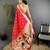 pink soft silk blend peacock & floral zari motifs kanchipuram saree