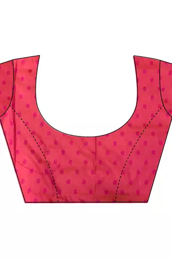 pink soft silk blend peacock & floral zari motifs kanchipuram saree