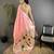 light pink soft silk blend peacock & floral zari motifs kanchipuram saree
