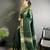 green raw silk blend zari woven ghicha art saree