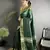 green raw silk blend zari woven ghicha art saree