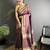 wine raw silk blend zari woven ghicha art saree