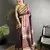 wine raw silk blend zari woven ghicha art saree