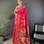 rani pink soft silk blend zari woven floral motifs paithani saree