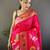rani pink soft silk blend zari woven floral motifs paithani saree