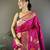 dark pink soft silk blend zari woven floral motifs paithani saree