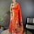orange soft silk blend zari woven floral motifs paithani saree
