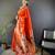 orange soft silk blend zari woven floral motifs paithani saree
