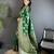 green soft lichi silk blend ethnic floral motifs banarasi saree
