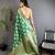 green soft lichi silk blend ethnic floral motifs banarasi saree
