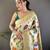 off-white soft silk blend zari woven floral motifs paithani saree
