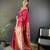 pink soft silk blend zari woven floral motifs paithani saree