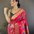 pink soft silk blend zari woven floral motifs paithani saree