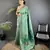 aqua green soft silk blend geomatric zari woven patola saree