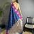 royal blue soft silk blend small butti jacquard zari weaving banarasi saree