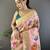 peach soft silk blend zari woven floral motifs paithani saree
