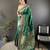 green lichi silk blend jacquard zari woven motifs banarasi saree