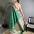 green soft silk blend small butti jacquard zari weaving banarasi saree