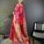 reddish pink soft silk blend zari woven floral motifs paithani saree
