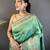 sea green soft silk blend geomatric zari woven patola saree