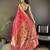 reddish pink soft silk blend zari woven floral motifs paithani saree