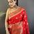 carmine red soft silk blend geomatric zari woven patola saree