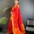 red soft silk blend zari butti motifs patola saree