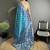 blue soft silk blend geomatric zari woven patola saree