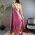 purple satin silk blend floral motifs & ethnic silver zari design kanchipuram saree