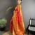 pastel orange soft silk blend geomatric zari woven patola saree