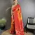yellow & red soft silk blend geomatric zari woven patola saree
