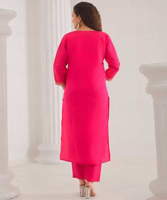 Red viscose Kurta pant and dupatta 3