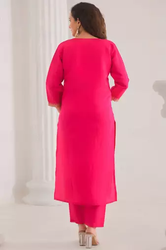 Red viscose Kurta pant and dupatta