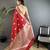 red cotton silk blend floral jacquard zari woven banarasi saree