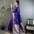 royal blue cotton silk blend floral jacquard zari woven banarasi saree