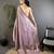 lavender soft satin silk blend floral & paisley motifs banarasi saree