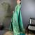rama green soft satin silk blend floral & paisley motifs banarasi saree