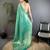 rama green soft satin silk blend floral & paisley motifs banarasi saree