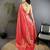 red soft satin silk blend floral & paisley motifs banarasi saree