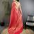 red soft satin silk blend floral & paisley motifs banarasi saree