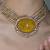 Gold plated kundan yellow stones necklace set