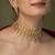 Gold plated kundan choker necklace set
