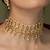 Gold plated kundan choker necklace set