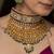 Gold plated kundan necklace set