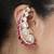 Gold plated kundan red stones ear cuff earrings