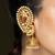Gold plated kundan jhumka earrings