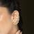 Gold plated kundan ear cuff earrings