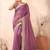 lavender heavy zari box pallu embroidery work silk blend saree