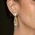 Gold plated kundan yellow stones drop earrings