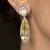 Gold plated kundan yellow stones drop earrings